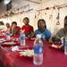 The Michigan All Star Track & Field Club eat a pasta dinner during their last practice before the AAU Junior Olympics.
Courtney Sacco I AnnArbor.com  